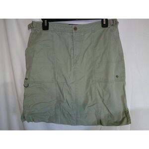 Havana Jack's‎ Cafe Khaki Utility Skirt Pockets Belted Casual Womens Size 10
